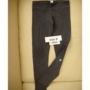 Ivivva Girl by Lululemon 🍋 Herringbone Full Length Leggings grey size 8